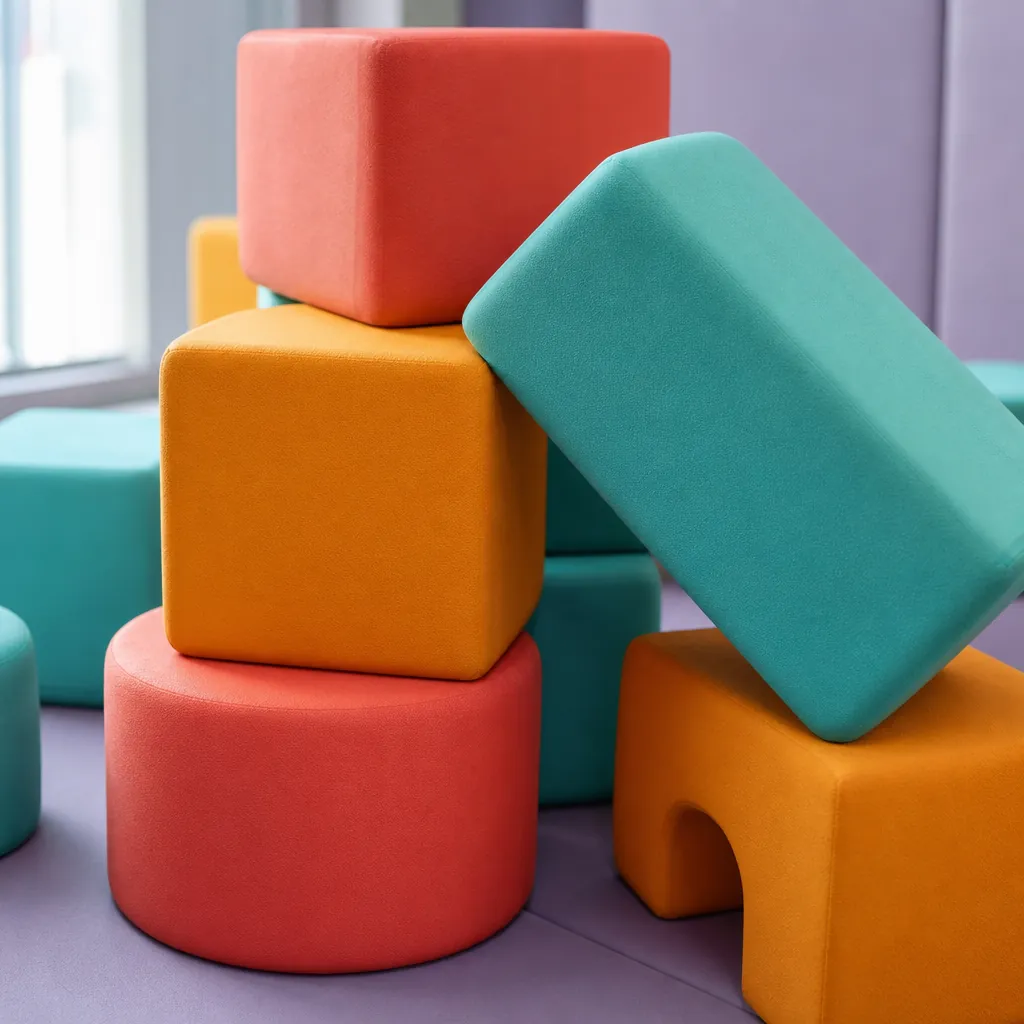 Bloques blandos apilables de la zona de primera infancia